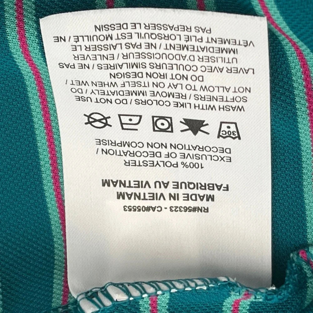 Nike Dri-FIT Mens Striped Golf Polo Shirt Teal‎ Pink DH0829-367 Size S